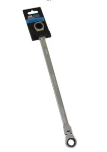 14mm / 15mm Double Flex Head Long Reach Ratchet Ring Spanner by US PRO TOOLS - Picture 1 of 2