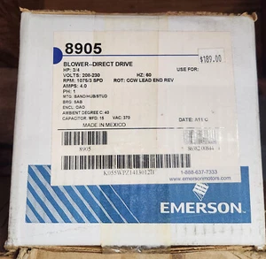Emerson 8905 Blower Motor 5-5/8"  3/4HP 230V 3-Speed - Picture 1 of 3
