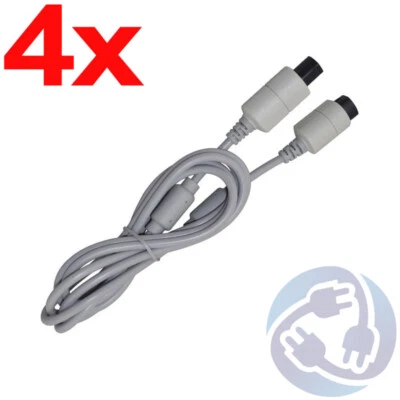 Lot - 4X WireSmith 6 ft Controller Cord Extension Cable for Sega Dreamcast