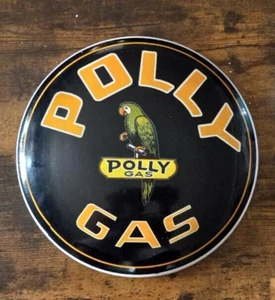 Polly Gas Dome Sign Heavy Metal Bar Shop Garage Office - Picture 1 of 2