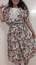 Ladies Vintage S.L. Fashions. 90s Casual Authentic Grandma Inspired Floral Dress