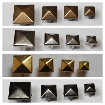 6-12mm Borchie a Piramide Punk Stile Borse Abbigliamento Cintura Fai da Te Pelle - Immagine 1 di 4