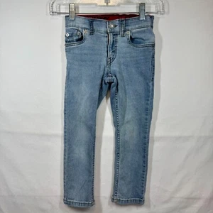 Levis 511 Slim Fit Adjustable Waist Denim Jeans Light Wash Kids Size 5 - Picture 1 of 14