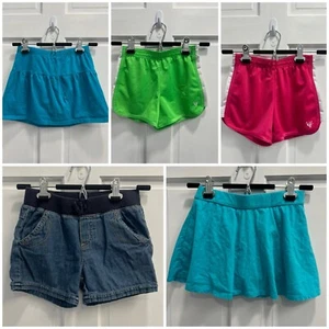 GIRLS Lot Of 5 Summer Shorts / Skorts Size 10 & 10/12 Mixed Brands Pre Loved - Picture 1 of 15