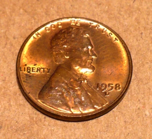 Uncirculated 1958-D Lincoln Wheat Cent - Picture 1 of 2