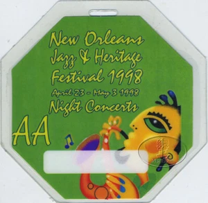 JIMMY BUFFETT 1998 NEW ORLEANS JAZZ FESTIVAL LAMINATED BACKSTAGE PASS - Picture 1 of 1