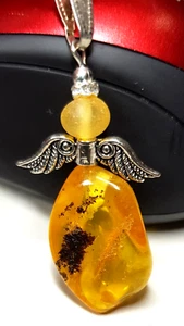 GENUINE BALTIC AMBER PENDANT ,,ANGEL'' - Picture 1 of 7