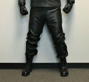 IOU Mens Leather Pants Size 32 - Picture 1 of 8