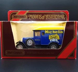 Matchbox 1929 Morris Cowley Van Michelin Blue Models Of Yesteryear Y19 - Picture 1 of 9