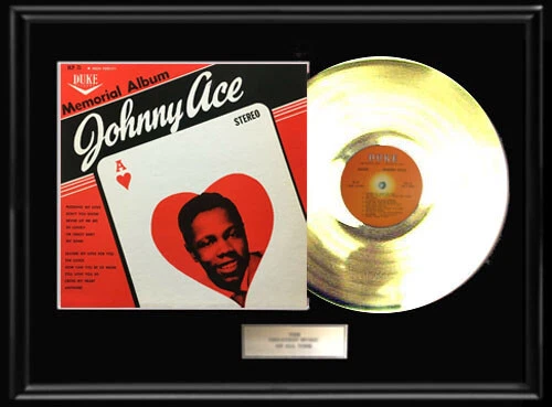 JOHNNY ACE MEMORIAL ALBUM GOLD METALIZED RECORD VINYL LP RARE NON RIAA AWARD - Imagem 1 de 1