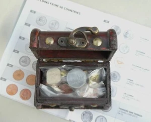 Schatztruhe 50 Weltmünzen / Treasure Chest 50 world coins Schatzkiste - Bild 1 von 3