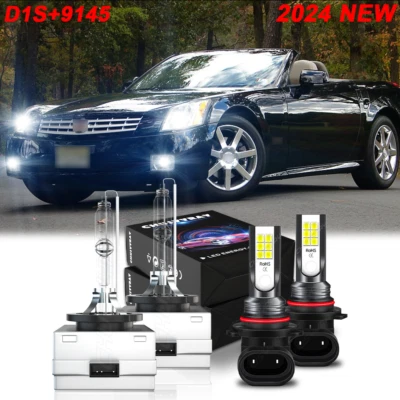 Faro delantero LED haz alto/bajo bombilla antiniebla cantidad 4 para Cadillac XLR 2004-2008 Foto 1 de 4