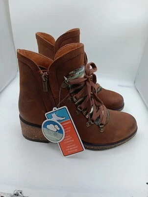 NUEVA Bota Ortopédica Aetrex Impermeable Cuero con Cordones Joleen Mujer Talla 8.5 Foto 1 de 4