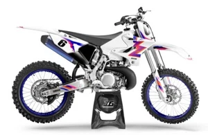 Yamaha YZ 125 250 2015-2021 GRAPHICS STICKER KIT DECALS RETRO PINK - Picture 1 of 3