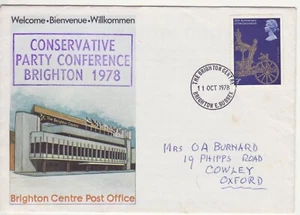 GB Briefmarken Souvenir Cover Konservativer Parteitag, Brighton, Politik 1978 - Bild 1 von 1