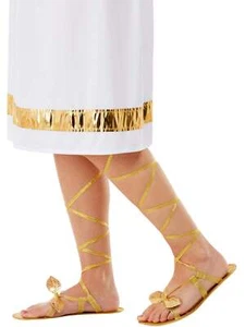 Grecian Lace Up Sandals, Gold - Picture 1 of 3
