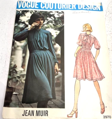 Vogue Couturier Design Jean Muir 2970 Damen Kleid Muster 1970s Vintage Größe 10 - Bild 1 von 2
