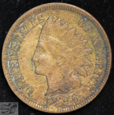 1896 Indian Head Cent, Penny, Almost Uncirculated Condition, Free Ship C4960 - Image 1 of 2