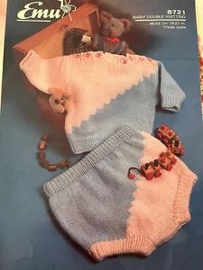Emu Doppelstrickanleitung für Babys Größe 46-53 cm 18-21 cm - Bild 1 von 1