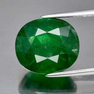 6.88 ct. Tsavorite Natural from Tanzania Green Oval Untreated - Picture 1 of 13
