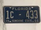 Florida License Plate 1966 1C-433