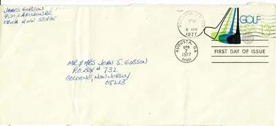 USA - FDC - 7 Apr 1977 - Golf - #339 - Image 1 of 2
