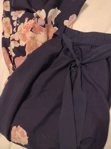 Cato Maxirock Damen 14/16 Blumenmuster auf Schwarz Full Flare Elastische Taille Neu mit Etikett - Bild 1 von 9