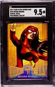 /199 SGC 9.5 Spider Woman 2017 Fleer Ultra Marvel Precious Metal Gems PMG Bronze - Picture 1 of 2