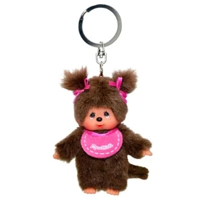 Mädchen rosa Anhänger | 10 cm | Monchhichi | Sekiguchi | Schlüsselanhänger - Bild 1 von 2
