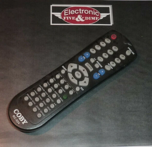 COBY RC-024 BLACK RC024 REMOTE CONTROL - Image 1 of 1