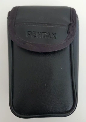 Pentax Camera Leather Carry Case Bag w/ belt loop. Black. Point & Shoot. - Image 1 of 4