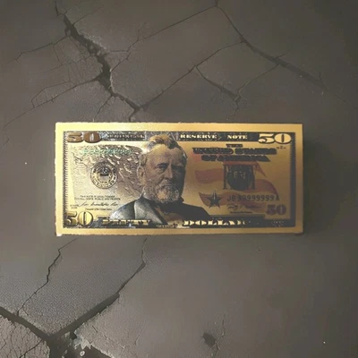 $50 Fifty Dollar Grant Bill Gold Banknote - Collectable  - Image 1 of 4