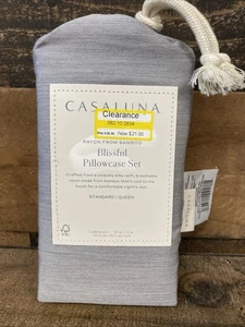 Standard/Queen Rayon From Bamboo Blissful Pillowcase Set Dark Gray -  Casaluna - Picture 1 of 7