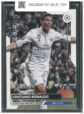 2023 Topps Lidl Match Attax All Cristiano Ronaldo Historic Hat-Tricks Base #HH-7 - Bild 1 von 2