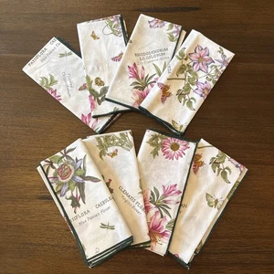 Set Of Eight (8) Portmeirion Botanic Garden 16" Cloth Napkins - New - Beautiful! - Picture 1 of 14