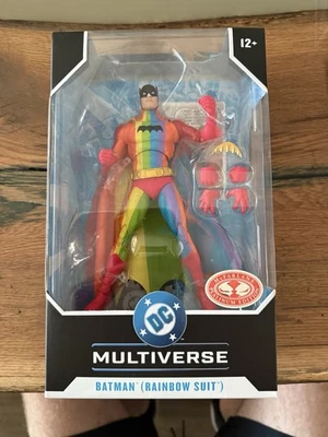DC Multiverse BATMAN (Rainbow Suit) Action Figure Red Platinum Chase Edition NEW - Image 1 of 4