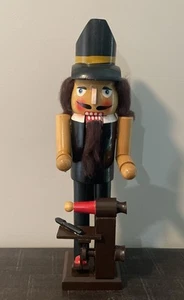Vintage Steinbach Volkskunst West Germany Woodworker Bench Nutcracker 16" Read - Picture 1 of 13