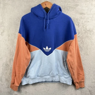 Adidas Original Sweatshirt Mens XL Colorblock Hoodie Trefoil Logo Athleisure - Image 1 of 4