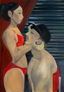 Einreichung Original Kunst Gemälde Öl auf Leinwand Beata Ulikowska signiert - Bild 1 von 10