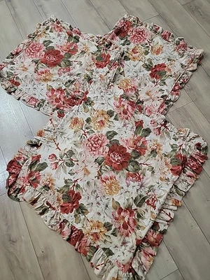 RALPH LAUREN POST ROAD RUFFLED PILLOW SHAM-WOVEN COTTON VTG  Lot Of 3 24"(2)/30" - Image 1 of 4