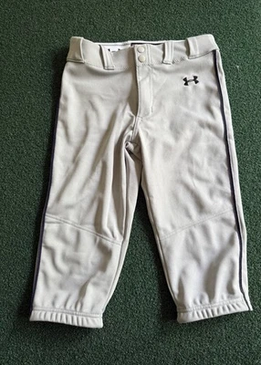 UA Youth Icon Knicker Pant Gray With Navy Piping NEW - Image 1 of 2