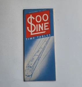 Soo Line Train Timetables September 13, 1954 Vintage Excellent Condition - Picture 1 of 5