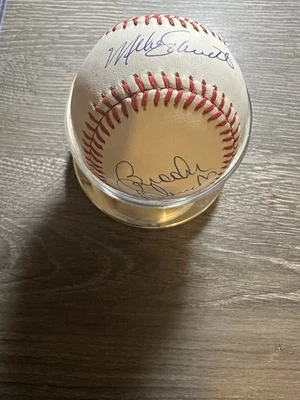 Mike Schmidt & Brooks Robinson Autographed Baseball HOF 3B MLB With JSA COA - Image 1 of 4