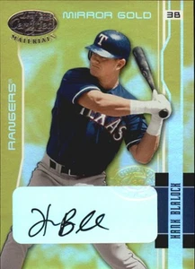 2003 (RANGERS) Leaf Certified Mats Mirror Gold Autographs #187 Hank Blalock/25 - Picture 1 of 2