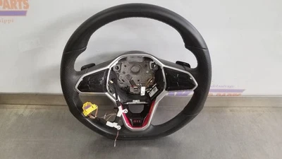 22 2022 VOLKSWAGEN GOLF GTI STEERING WHEEL BLACK 14506381 - Image 1 of 4