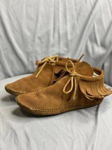 Minnetonka klassische Fransen Softsohle Stiefelette 482 braun Leder Größe 6 - Bild 1 von 5