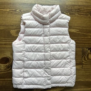 Ralph Lauren Polo Down Puffer Vest, Pink, Girls Size Small 6 - Picture 1 of 5