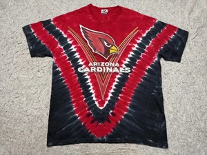 Arizona Cardinals Shirt Mens XL Red Black Tie Dye NFL Football Majestic Delta - Picture 1 of 11