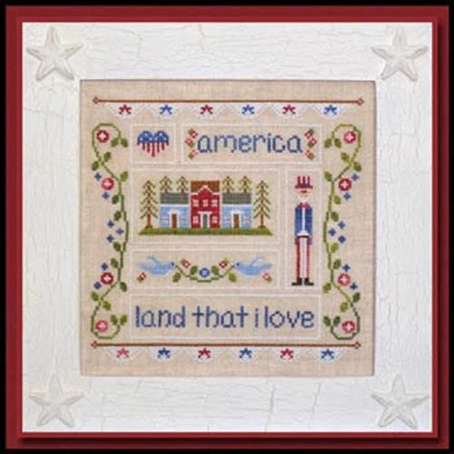 Land That I Love by Country Cottage cross stitch pattern - Image 1 of 1