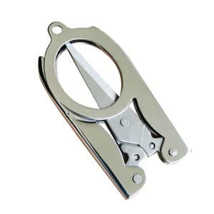 Scissors Folding 4.5 inch EDC Gear Portable Lightweight Stainless Steel Pack 3-5 - Picture 1 of 8